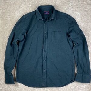 UNTUCKit Men Large Slim Fit Black Long Sleeve Button Down Shirt 100 Cotton‎